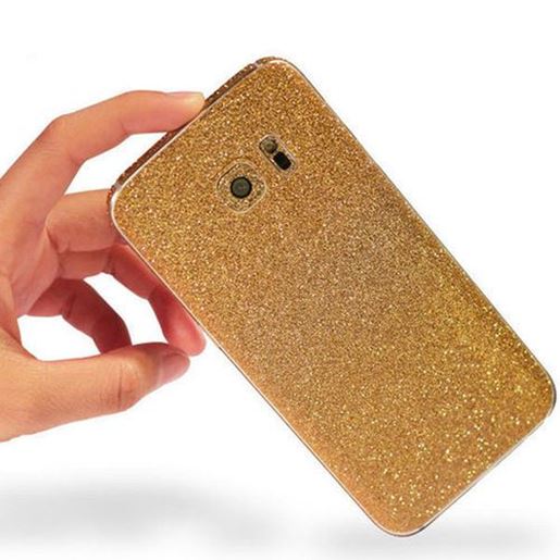 Picture of Colorful Scrub Flashing Diamond Body Phone Skin Sticker Protection For Samsung Galaxy S6 Edge Plus