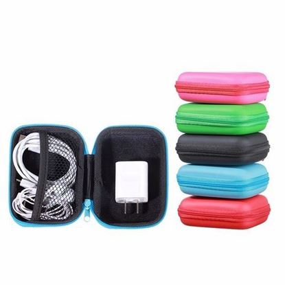 Picture of Universal Carrying Portable Zipper Storage Box Cover For Earphone Cable Hard Disk Drive