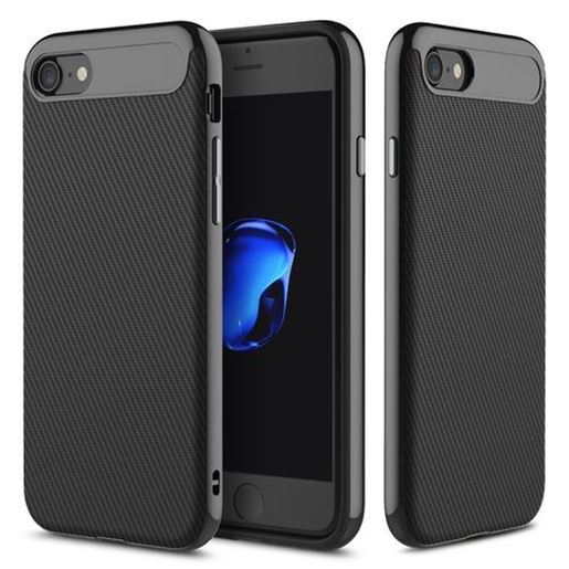 Picture of Rock Carbon Fiber Texture Hybrid TPU PC Case For iPhone 7