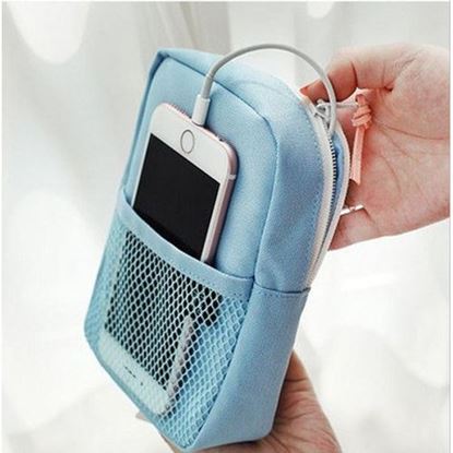 Picture of Mini Portable Digital Product Storage Bag Organizer For Cell Phone Power Bank Earphone Charger Cable