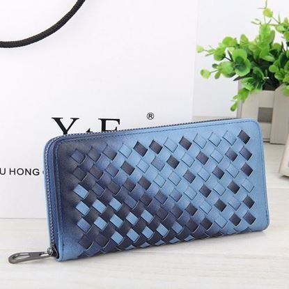 Picture of 5.5 Inch Women's PU Woven Texture Long Wallet Phone Bag Handbag For iPhone 7/7 PLus Samsung S7 Edge