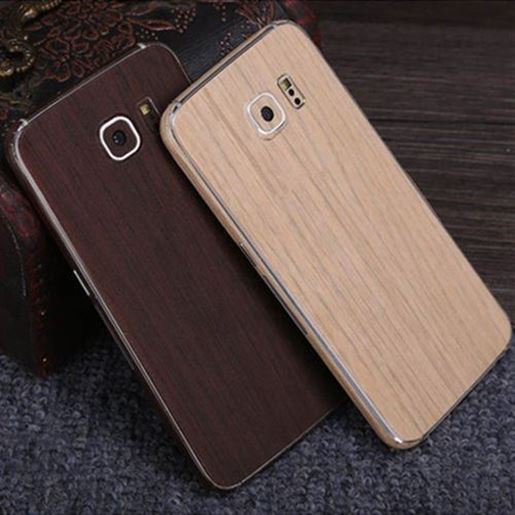 Picture of SIMW Colorful Retro Matte Anti-Scratch Wood Grain Phone Skin Sticker Protector for Samsung Galaxy S7