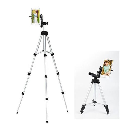 Picture of 4 Sections Aluminium Camera Tripod Phone Stand With PhonE Mount For Iphone Samsung Huawei