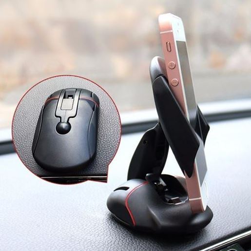 Picture of Free Rotation Mouse Shape Sucker Car Dashboard Holder Mount Stand For Less Than 6.5-inch Smartphone