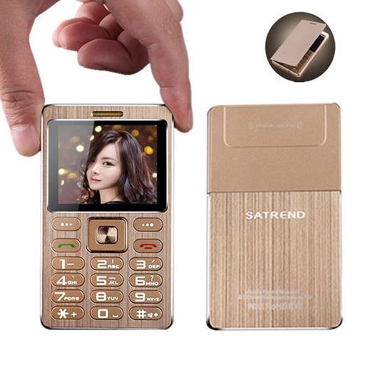 Picture of SATREND A10 1.77 Inch 480mAh bluetooth GSM Metal Fuselage Ultra Thin Mini Card Phone