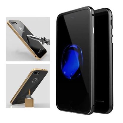 Picture of Luphie Metal Bumper+9H Tempered Glass Shell Case For iPhone 7/7 Plus & 8/8 Plus