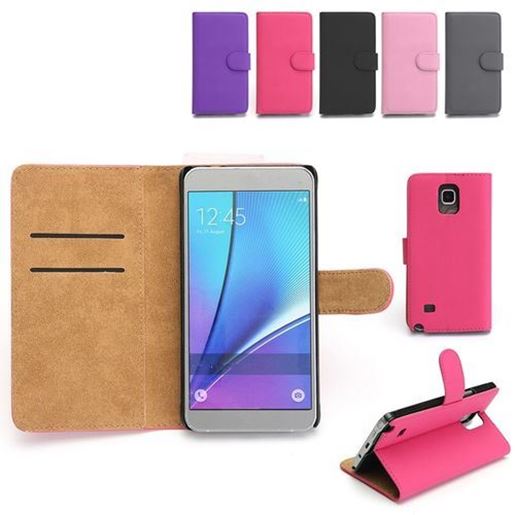 Picture of PU Leather Flip Wallet Card Slot Braceket Case For Samsung Galaxy Note 4