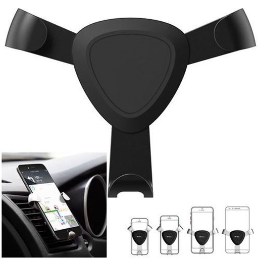 Picture of Novel Triangle Fixator Car Air Vent Holder Gravity Linkage Phone Bracket for iPhone Samsung