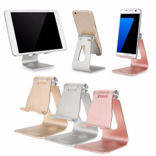 Picture of Bakeey?â€ž? ALT-4 Aluminum Alloy Adjustable Anti-slip Desktop Stand Charging Holder for iPad Phone Tablet