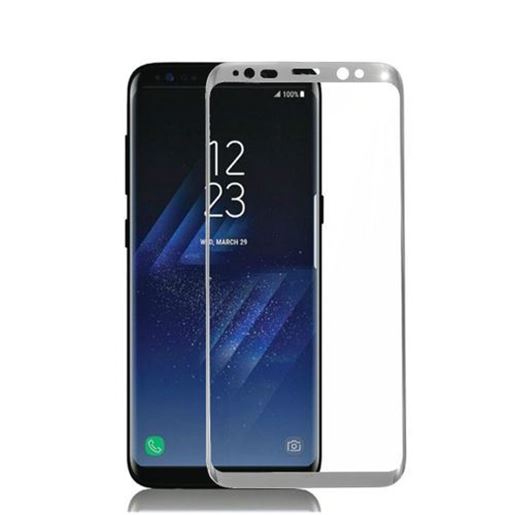 Picture of 3D Arc Edge 0.26mm Tempered Glass Silk Screen Rim Screen Protector for Samsung Galaxy S8 & S8 Plus