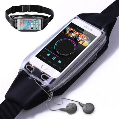 Picture of Multifunctional Touch Screen Transparent Waterproof Waist Bag Sports Belt for under 6.2 inches Phone