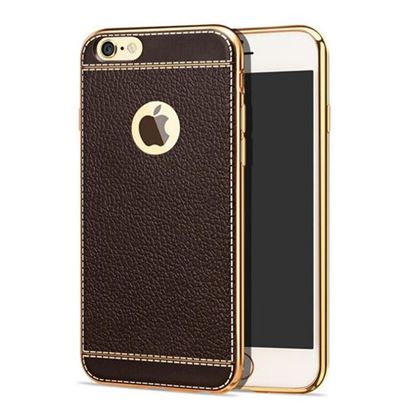 Picture of Bakeey?â€ž? Litchi Grain Plating TPU Silicone Ultra Thin Cover Case for iPhone 6Plus & 6sPlus 5.5 Inch