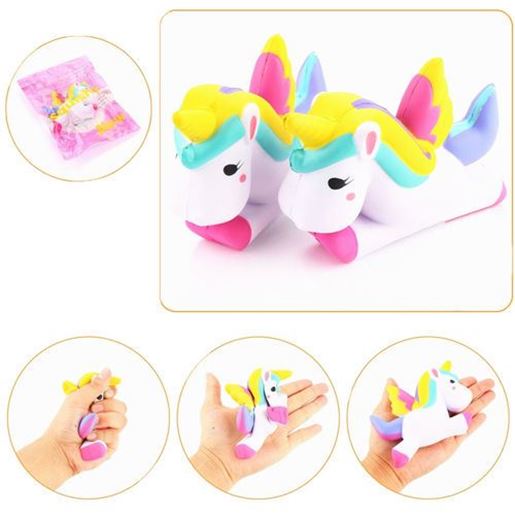 Image sur 12CM Unicorn Squishy Slow Rising Cartoon Doll Squeeze Toy Collectibles for Cell Phone