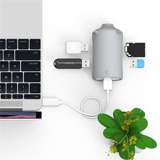 Picture of ORICO Little Pig High Speed USB 3.0 OTG HUB Adapter SD TF Card Reader for Macbook Laptop