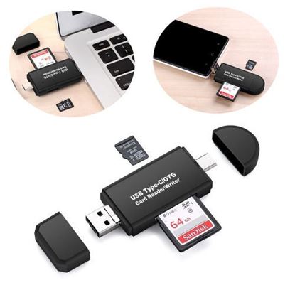 Picture of Bakeey 3 in 1 Multifunction Card Reader 480Mbps High Speed Type-c USB 2.0 Micro Usb Tf Memory Card OTG Card Reader