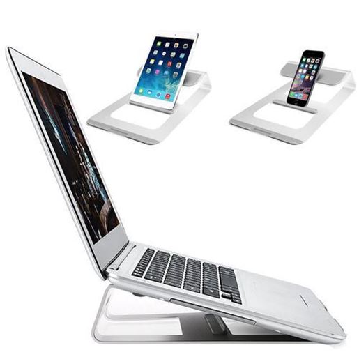 Picture of Universal Aluminum Alloy Heat Dissipation Laptop Stand Tablet Holder for Macbook iPad & iPhone