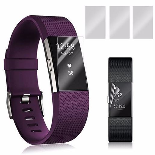 Picture of 3Pcs Anti Scratch Frosted Screen Protector Film Shield Guard For Fitbit Charge 2