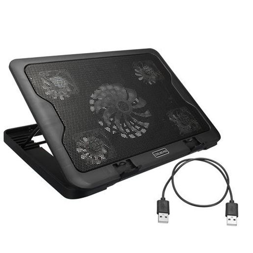 Picture of 5 Fans LED USB Cooling Pad Adjustable Cooler for Laptop Notebook MacBook