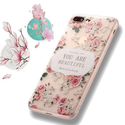 Picture of Bakeey?â€ž? 3D Relief Frosted Printing Fresh Flower Silicone Soft TPU Case for iPhone 7Plus 5.5 Inch