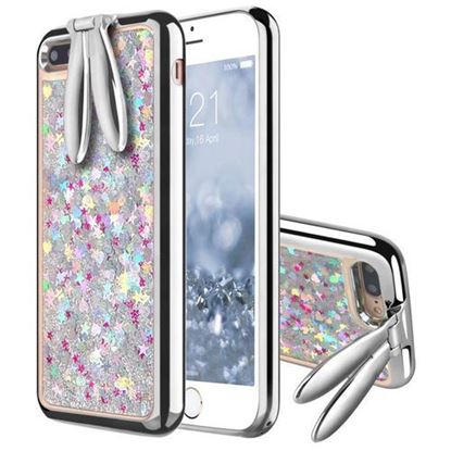 Picture of Bakeey?â€ž? Rabbit Ears Bracket Glitter Quicksand Dynamic Liquid Plating TPU Case for iPhone 7Plus 5.5''