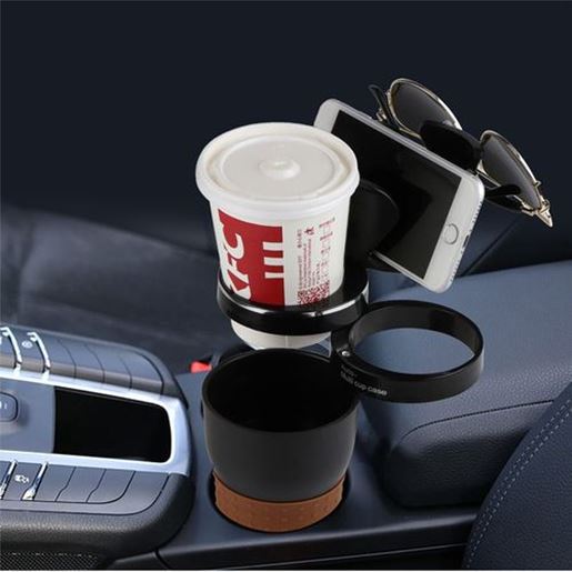 Picture of Multifunctional Adjustable Car Cup Holder Phone Stand Water Coffee Holder for iPhone Samsung