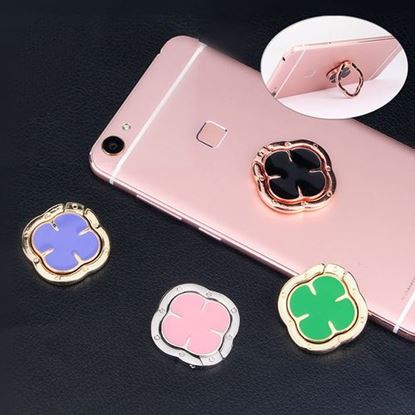 Picture of Universal Four Leaf Clover Finger Ring Holder Phone Stand Mount for iPhone Samsung Xiaomi Huawei