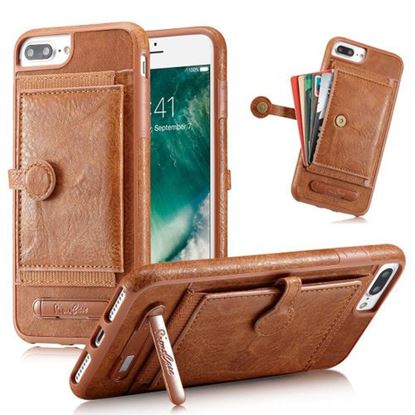 Picture of Multifunction Card Slot Bracket PU Leather Shockproof Case for iPhone 8