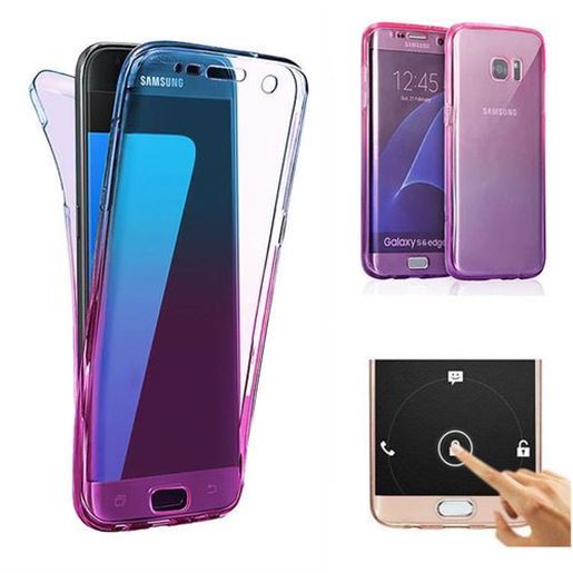 Picture of Gradient Color 360?Â° Front And Back Full Protective TPU Case for Samsung Galaxy S6 Edge