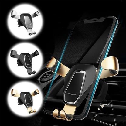 Picture of 360 Degree Rotation Metal Gravity Auto Lock Holder Car Air Vent Mount Phone Stand Outlet Bracket