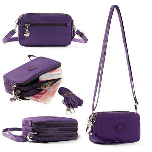 Picture of Three Layer Adjustable Belt Waterproof Messenger Bag Phone Bag For Phone Under 5.5 inches