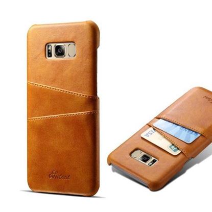 Picture of Premium Cowhide Leather Card Slot Protective Case For Samsung Galaxy S8