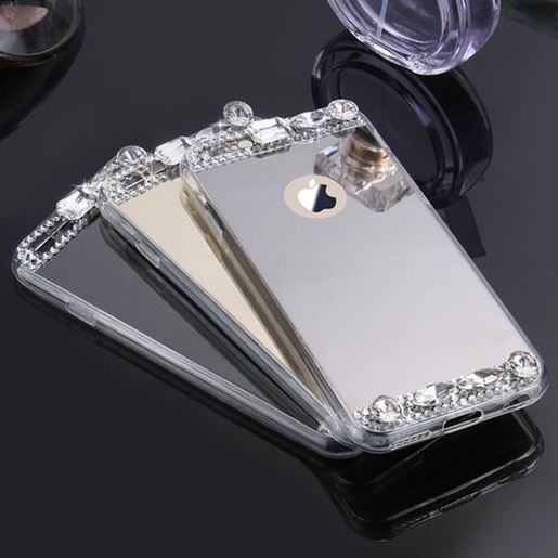 Picture of KISSCASE Diamond Glitter Clear Mirror Cover Case for iPhone X 7/7Plus