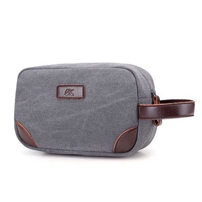 Picture of Outdoor Portable Canvas Large Capacity Accessory Storage Bag USB Cable Earphone Collection Pouch