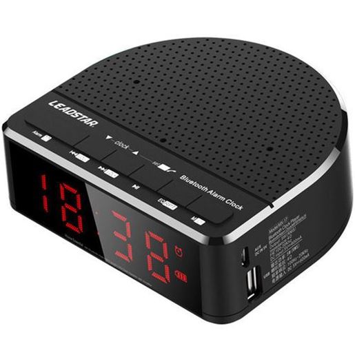 Picture of LEADSTAR MX-17 Portable Wireless bluetooth Speaker LED Alarm Clock TF Card FM Radio Subwoofer