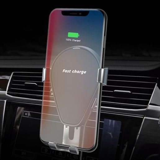 Picture of Bakeey 10W Fast Qi Wireless Charging Gravity Auto Lock Car Phone Holder Stand for iPhone 8 X