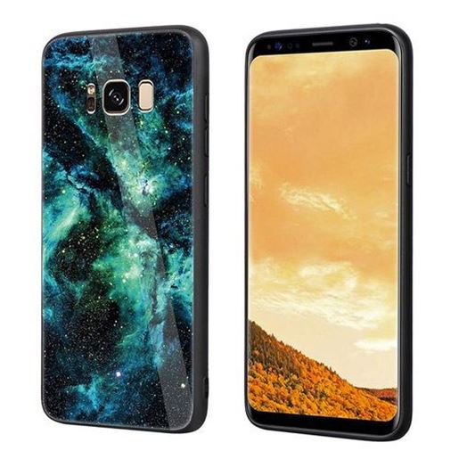 Picture of Bakeey Colorful Tempered Glass Back TPU Frame Case for Samsung Galaxy S8/S8Plus