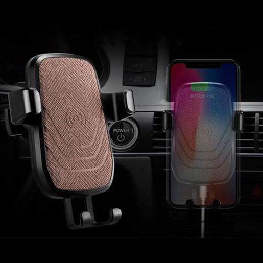 Picture of Qi Wireless Car Charger Gravity Auto Lock Anti-skip Air Vent Phone Holder Stand for Samsung iPhone X