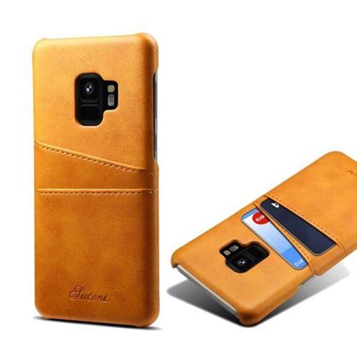 Picture of Premium Cowhide Leather Card Slot Case For Samsung Galaxy S9