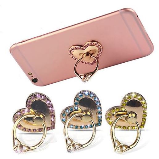 Picture of Universal 2 in 1 Crystal Finger Ring Stand Desktop Phone Bracket Phone Holder for Samsung