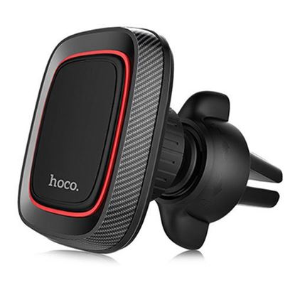 Picture of HOCO CA23 Magnetic 360 Degree Rotation PU Leather Car Mount Air Vent Phone Holder Stand for