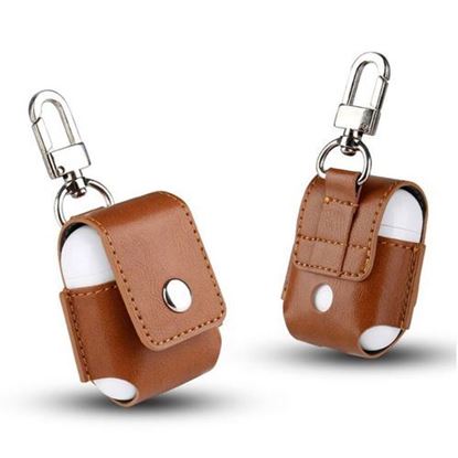 Picture of Genuine Leather Shockproof Protective Case With Buckle For Apple AirPods