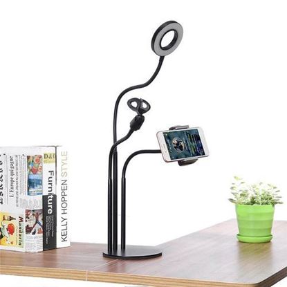 Picture of Universal Live Stream Fill Light Desktop Phone Holder Microphone Stand for Xiaomi Mobile Phone