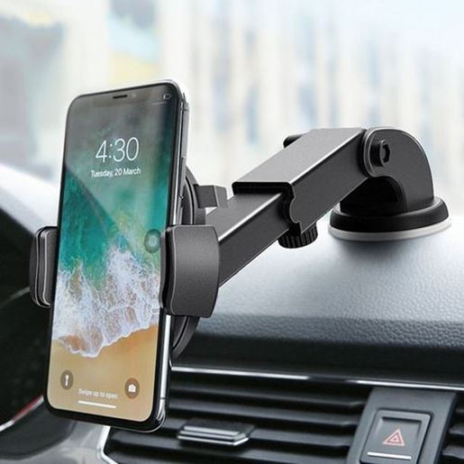 Picture of RAXFLY Strong Suction Cup Adjustable Arm 360 Degree Rotation Windshield Holder Dashboard Stand