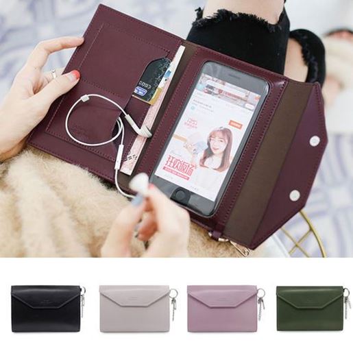 Picture of Universal Women Portable Large Capacity Card Slot Phone Wallet for Mobile Phone