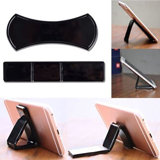 Picture of 2 Pcs Upgraded Dual Slots Fixed Adjustable Powerful Sticky Anti-slip Gel Pad Wall Stand Phone Holder