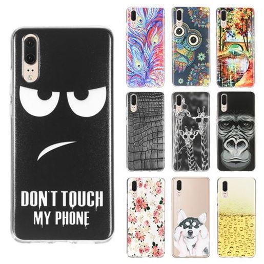 Picture of Bakeey Ultra Slim Cartoon Painting Soft TPU Protective Case for Huawei P20