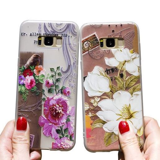 Picture of Bakeey 3D Relief Printing Flower & Birds Soft Protective Case for Samsung Galaxy S8 Plus