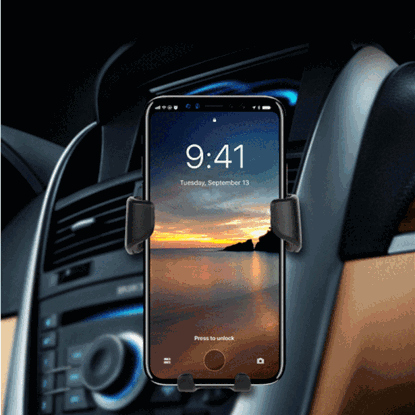 Picture of Universal Gravity Auto Lock Car Mount Air Vent Holder Stand for iPhone Mobile Phone