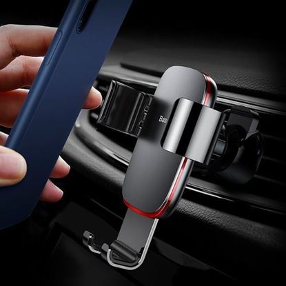 Picture of Baseus Metal Gravity Linkage Auto Lock Car Mount Air Vent Holder Stand for Samsung S9 Mobile Phone