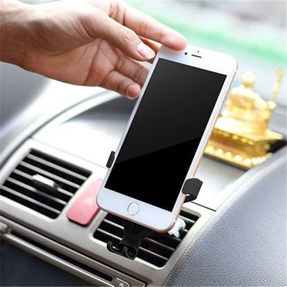 Picture of Universal Gravity Linkage Auto Lock Car Mount Air Vent Holder for iPhone8 X Mobile Phone